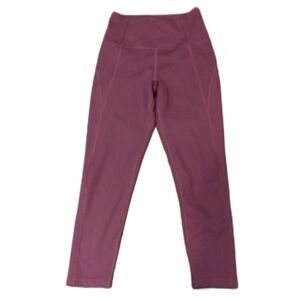 Girlfriend Collective Women's Maroon Leggings Size Small RN149694